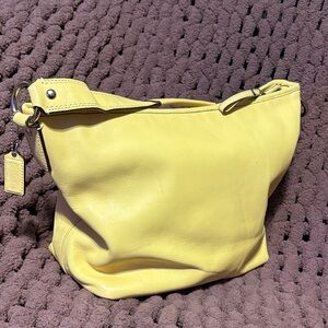 Coach Sunny Yellow Leather Hobo Bag